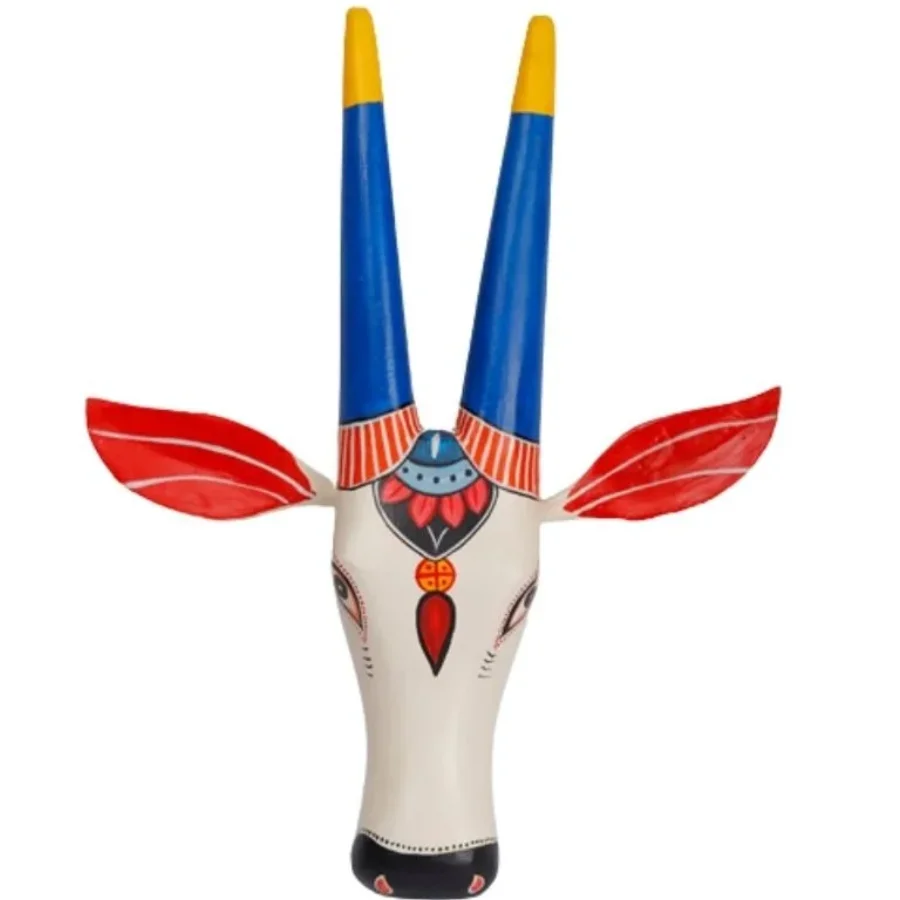 Untitled design (29) Wooden Cow head Wall Hanging - Image 1