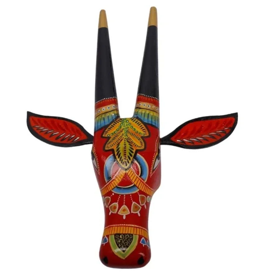 Untitled design (30) Wooden Cow head Wall Hanging - Image 1