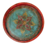 Mango Wood Multicolored Round Serving Tray